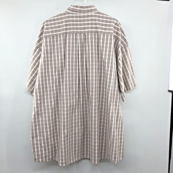 Panhandle Slim Shirt Mens XXL Used Botton Down Brown Plaid - Picture 2 of 12